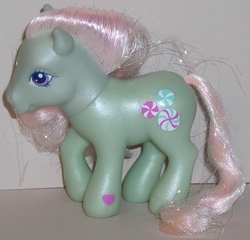 Size: 1148x1100 | Tagged: safe, photographer:moonlightdreams, minty, earth pony, pony, g3, female, irl, mare, photo, solo, toy