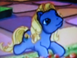 Size: 2272x1704 | Tagged: safe, screencap, daisyjo, pony, g3, the princess promenade, blurry, female, low quality, photo, picture of a screen, solo