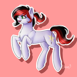 Size: 1000x1000 | Tagged: safe, artist:gree3, oc, oc only, oc:red brush, earth pony, pony, solo