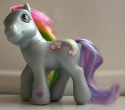 Size: 705x623 | Tagged: safe, photographer:lilcricketnoise, rainbow dash (g3), g3, g4, irl, photo, solo, toy