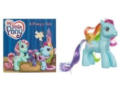 Size: 500x375 | Tagged: safe, minty, rainbow dash (g3), g3, g4, a pony's tale, book, book cover, cover, irl, photo, stock image, toy