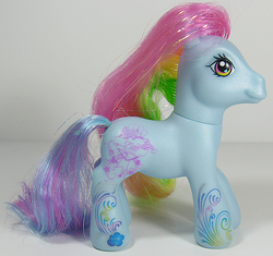 Size: 638x600 | Tagged: safe, photographer:breyer600, rainbow dash (g3), g3, g4, birthday, irl, photo, solo, toy