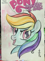 Size: 1280x1707 | Tagged: safe, artist:sara richard, rainbow dash, pony, g4, female, mare, solo, traditional art