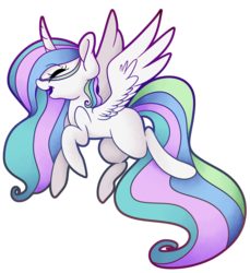 Size: 3250x3548 | Tagged: safe, artist:cutepencilcase, princess celestia, pony, g4, eyes closed, female, flying, happy, high res, mare, missing cutie mark, open mouth, simple background, smiling, solo, transparent background, wings