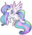 Size: 3250x3548 | Tagged: safe, artist:cutepencilcase, princess celestia, pony, g4, eyes closed, female, flying, happy, high res, mare, missing cutie mark, open mouth, simple background, smiling, solo, transparent background, wings