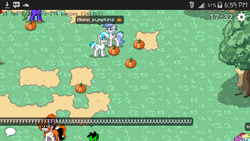 Size: 960x540 | Tagged: safe, cotton cloudy, oc, pony, pony town, g4, food, pumpkin