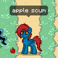 Size: 187x188 | Tagged: safe, oc, oc only, pony, pony town, apple, food, screenshots