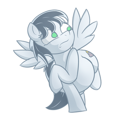 Size: 1239x1216 | Tagged: safe, artist:funble, oc, oc only, oc:silver streak, pegasus, pony, belly, pregnant, scared, solo
