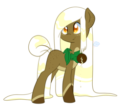 Size: 1089x960 | Tagged: safe, artist:xsidera, oc, oc only, oc:coconut milk, food pony, original species, food, solo