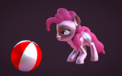 Size: 3840x2400 | Tagged: safe, artist:creatorofpony, artist:lavik1988, pinkie pie, g4, 3d, beach ball, blender, female, high res, solo