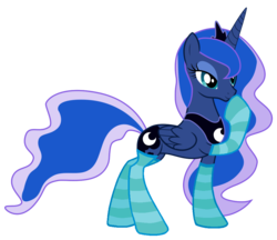 Size: 1024x885 | Tagged: safe, artist:tabrony23, princess luna, alicorn, pony, g4, clothes, female, mare, show accurate, simple background, socks, solo, striped socks, transparent background, vector