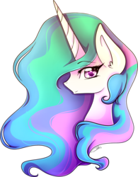 Size: 1155x1480 | Tagged: safe, artist:bubblesfun123, princess celestia, pony, g4, bust, female, mare, portrait, simple background, solo, transparent background