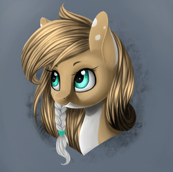 Size: 1030x1024 | Tagged: safe, artist:toffi, oc, oc only, earth pony, pony, blonde, green eyes, looking away, solo