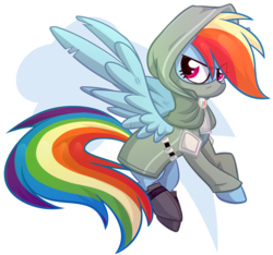 Size: 2859x2679 | Tagged: safe, artist:starlet8228, rainbow dash, dungeons and discords, g4, fantasy class, female, high res, rainbow rogue, rogue, solo