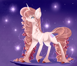 Size: 1600x1371 | Tagged: safe, artist:pvrii, oc, oc only, oc:odette, pony, unicorn, solo, unshorn fetlocks