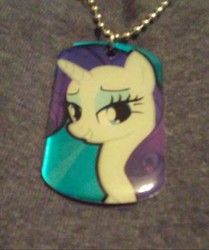 Size: 1080x1293 | Tagged: safe, rarity, g4, dog tags, irl, merchandise, photo, solo