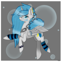 Size: 750x740 | Tagged: safe, artist:joanka2002, oc, oc only, oc:moonbeam, alicorn, pony, abstract background, alicorn oc