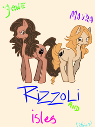 Size: 2110x2817 | Tagged: safe, artist:poisonvicky, jane rizzoli, maura isles, ponified, rizzoli and isles