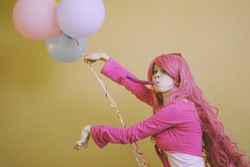 Size: 1000x669 | Tagged: safe, artist:tenori-tiger, pinkie pie, human, g4, clothes, cosplay, costume, irl, irl human, photo, solo