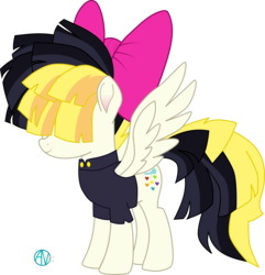 Size: 3500x3633 | Tagged: safe, artist:arifproject, songbird serenade, earth pony, pony, g4, my little pony: the movie, female, high res, sia (singer), simple background, solo, transparent background, vector