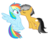 Size: 787x630 | Tagged: safe, quibble pants, rainbow dash, g4, female, kissing, male, ship:quibbledash, shipping, spread wings, straight, surprise kiss, wingboner, wings