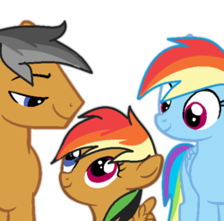 Size: 546x538 | Tagged: safe, quibble pants, rainbow dash, oc, g4, female, heterochromia, male, offspring, parent:quibble pants, parent:rainbow dash, parents:quibbledash, ship:quibbledash, shipping, straight