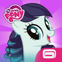 Size: 1024x1024 | Tagged: safe, gameloft, coloratura, earth pony, pony, g4, my little pony: magic princess, official, app, app icon, female, gameloft logo, mare, my little pony logo, solo