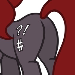 Size: 900x900 | Tagged: safe, oc, oc only, oc:curse word, pony, butt, butt only, close-up, plot, profile picture, solo