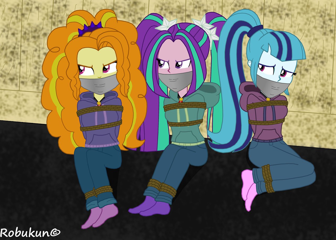 Safe Artist Robukun Adagio Dazzle Aria Blaze Sonata Dusk Equestria Girls