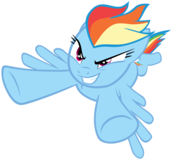 Size: 7400x7000 | Tagged: safe, artist:tardifice, rainbow dash, pegasus, pony, g4, stranger than fan fiction, absurd resolution, female, flying, photoshop, simple background, solo, transparent background, vector