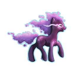 Size: 3000x3000 | Tagged: safe, artist:bean-sprouts, gastly, crossover, high res, pokémon, ponified, simple background, solo, transparent background