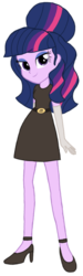 Size: 372x1245 | Tagged: safe, artist:tsundra, twilight sparkle, equestria girls, g4, alternate clothes, alternate hairstyle, female, hair bun, simple background, solo, transparent background