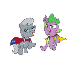 Size: 749x558 | Tagged: safe, artist:kendell2, silver spoon, spike, pony pov series, g4
