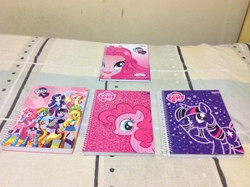 Size: 2592x1936 | Tagged: safe, pinkie pie, twilight sparkle, equestria girls, g4, official, irl, merchandise, notebook, photo