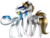 Size: 2698x2045 | Tagged: safe, artist:ohhoneybee, oc, oc only, oc:digital dusk, oc:star seeker, hybrid, pony, high res, kissing, male, straight