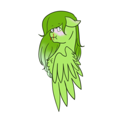 Size: 1000x1000 | Tagged: safe, artist:liefsong, oc, oc only, oc:lief, blood, blushing, blushing profusely, nosebleed, ruffled feathers, solo