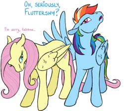 Size: 732x657 | Tagged: safe, artist:quoting_mungo, fluttershy, rainbow dash, pony, g4, female, hoers, lesbian, mare, ship:flutterdash, shipping