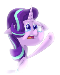 Size: 2194x2743 | Tagged: safe, artist:supercoco142, starlight glimmer, pony, unicorn, g4, crying, female, floppy ears, high res, sad, sadlight glimmer, simple background, solo, white background
