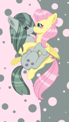 Size: 1500x2666 | Tagged: safe, artist:bytemyfur, fluttershy, marble pie, earth pony, pony, g4, female, lesbian, mare, ship:marbleshy, shipping