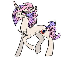 Size: 1600x1200 | Tagged: safe, artist:brainiac, oc, oc only, oc:artemis rose, pony, freckles, full body, male, moon, parents:oc x oc, pastel, piercing, solo, stallion