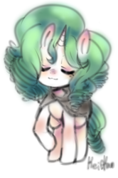 Size: 745x1124 | Tagged: safe, artist:opossum_imoto, oc, oc only, oc:marbleleaves, pony, cap, female, filly, hat, sketch