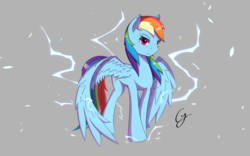 Size: 1920x1200 | Tagged: safe, artist:laptop-pone, rainbow dash, pegasus, pony, g4, cute, dashabetes, electricity, female, looking at you, smiling, solo