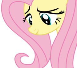 Size: 3841x3375 | Tagged: safe, artist:sketchmcreations, fluttershy, dungeons and discords, g4, high res, looking down, simple background, smiling, transparent background, vector