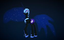 Size: 1920x1200 | Tagged: safe, artist:lavik1988, nightmare moon, g4, 3d, female, solo
