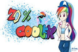 Size: 4500x3000 | Tagged: safe, artist:linlaifeng, rainbow dash, human, g4, belly button, breasts, cleavage, female, humanized, midriff
