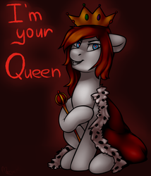 Size: 856x1000 | Tagged: safe, artist:aliengleam, oc, oc only, pony, crown, jewelry, queen, regalia, scepter, solo