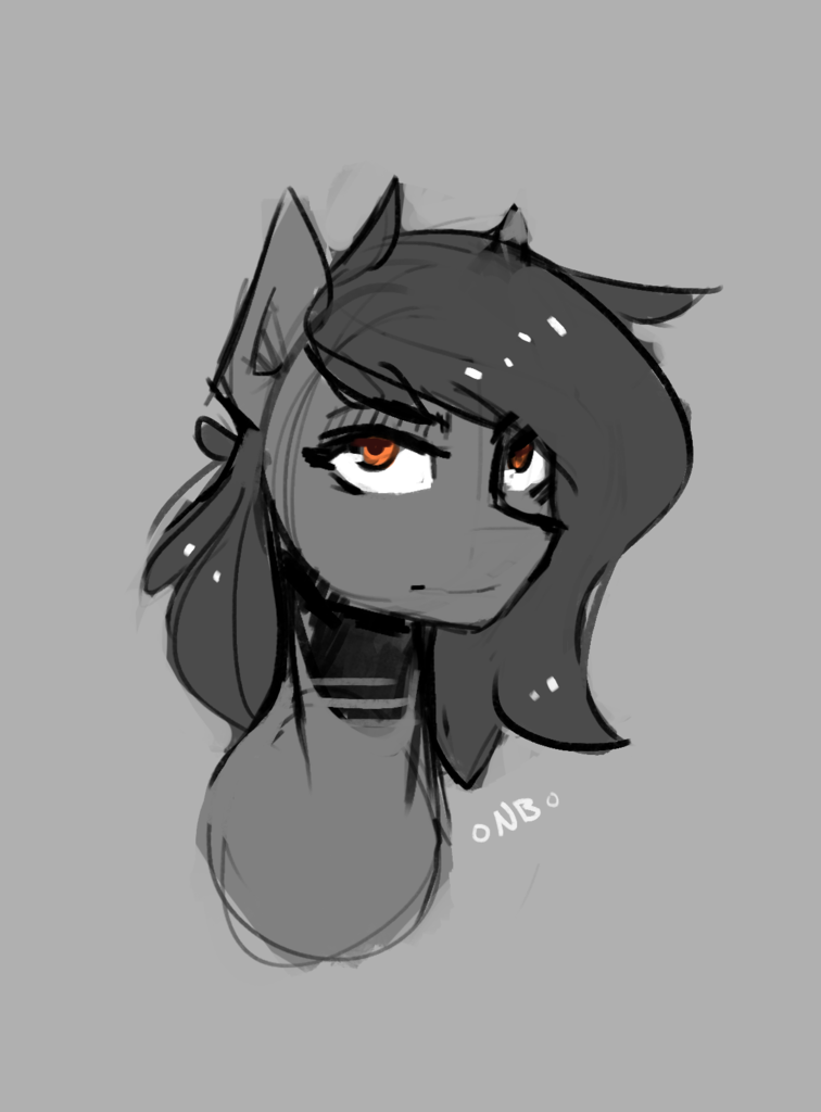 1238448 Safe Artistnovabytes Oc Oc Only Occharcoal Bust Solo Derpibooru 