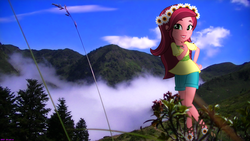Size: 3840x2160 | Tagged: safe, artist:bastbrushie, artist:imperfectxiii, gloriosa daisy, equestria girls, g4, my little pony equestria girls: legend of everfree, clothes, equestria girls in real life, high res, magical geodes, shorts