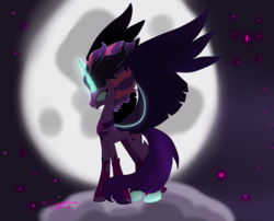 Size: 2600x2100 | Tagged: safe, artist:dragonempress666, twilight sparkle, pony, equestria girls, g4, corrupted, equestria girls ponified, high res, midnight sparkle, ponified, twilight sparkle (alicorn), tyrant sparkle