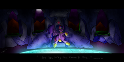 Size: 2000x1000 | Tagged: safe, artist:the4thhomunculus, twilight sparkle, alicorn, pony, g4, corrupted, corrupted twilight sparkle, evil, throne, twilight sparkle (alicorn), tyrant sparkle